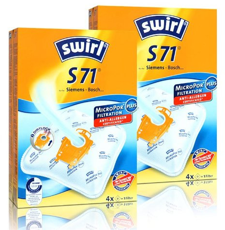 2 x Swirl S 71 MP Plus AirSpace StaubsaugerbeutelStaubbeutel Microvlies
