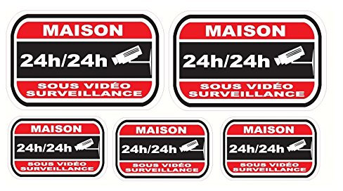 Sticker dissuasifs pour alarme et video surveillance Maison