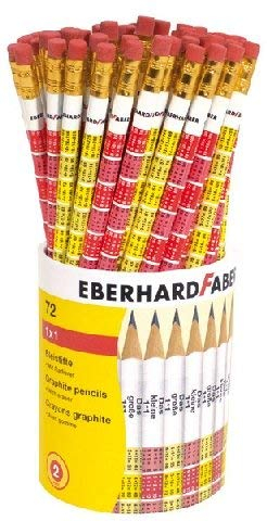 EBERHARD FABER Bleistift ´1 x 1´, mit Radierer, 72er Köcher