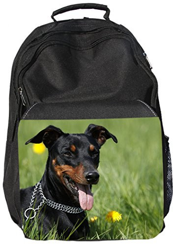 Nanyuk +++ Deutscher Pinscher - Schwarzer Rucksack Rucksäcke Backpack Bag - DPI 02