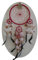 Simandra Original handgefertigter Traumfänger – hängender Dreamcatcher aus natürlichen Materialien handgefertigt ca. 40 cm lang, Durchmesser größter Ring 11 cm - rot