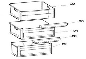 TIROIR INTERMEDIAIRE REP21 pour CONGELATEUR INDESIT - C00289432