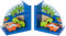 Mousehouse Gifts - Kinder Buchstützen Blau Dinosaurier aus Holz für Jungen Kinderzimmer