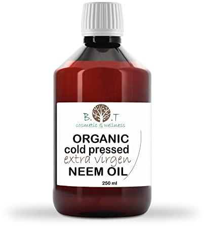 Aceite de Neem Orgánico - + 300 Control de Plagas - Huerto Saludable, Agricultura Ecológica - Anti Pulgones, Cochinillas, Repelente Mosquitos - Cuidado de Piel, Cabello y Mascotas 250 ML