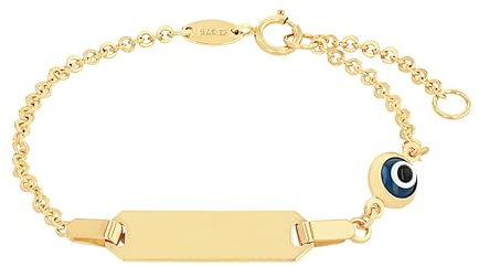 Amor Identarmband Mädchen Kinder Armschmuck, mit Glas, 12+2 cm, Gold, Kommt in Schmuck Geschenk Box, 2014331