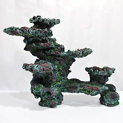 3D Riffgestein 59 x15 x45 cm,Aquarium Meerwasser Deko, Felsen,Stein Nachbildung