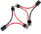 FLY RC 2PCS Traxxas TRX Adapter Goldstecker Male Female Lipo Akku Ladekabel Serie Reihe Seriell Kabel Buchse auf 2 Stecker Adapterkabel