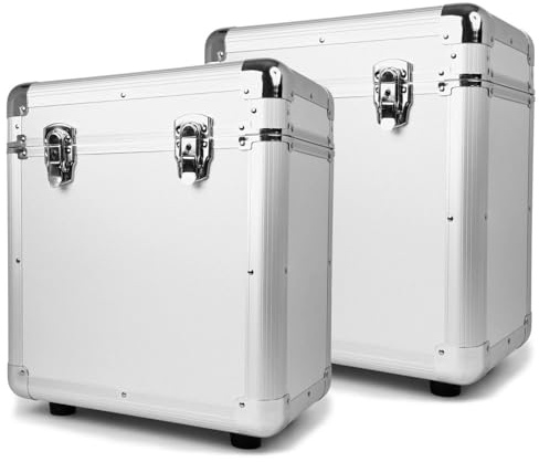 Power Dynamics RC80 12 Plattenkoffer Silber (2er Set)