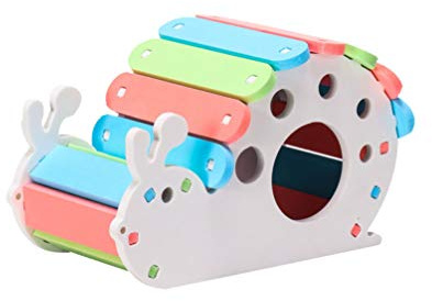 POPETPOP Snails Shape DIY Pvc Hamster House for Small Pets, Fun Hideout Toy and Cozy Sleeping Nest for Hamster or Mouse a Snuggery or Pet Home