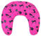 Cuscino per collo classico 30x33cm - Cuscino termico cervicale con noccioli di ciliegia (Colore: gatto nero-sfondo fuchsia)