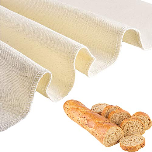 Panxxsen Professional Bakers Couche - Sofá extra grande de 35 x 26 pulgadas, tela de lino resistente a prueba de repostería para hornear masa de pan, paño grueso para hornear pan para baguettes,