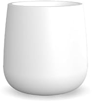MOOVERE Vaso di fiori in moderno colore opaco, in polietilene, leggero, resistente, per piante e fiori (40 cm, bianco)