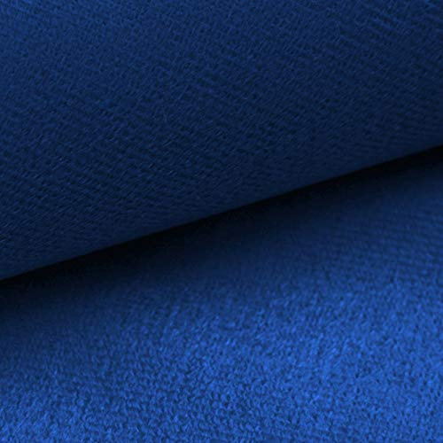 novely® ARTENA - Samtiger Velours-Möbelstoff - Anschmiegsamer Polsterstoff - Robuster Bezugsstoff - Pflegeleichte Meterware 1lfm | Farbe: 39 Royalblau