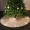 FUFRE Runde Filz-Baumdecke, Weihnachtsbaum Decke Weihnachtsbaum Rock Zopfstrick Gestrickter Dicker Rustikaler Baumrock Für Weihnachtsfeiertagsdekoration - 3D Elch Und Weihnachtsbaum (Beige)