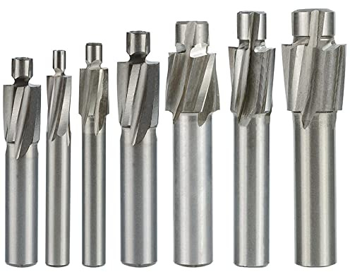 1pc 4 Flöte Senker Schaftfräser M3-M16 Pilot Nutting Tool Fräser Senker Schaftfräser Pilotloch HSS Fräser-M6,2x10x10,4x58