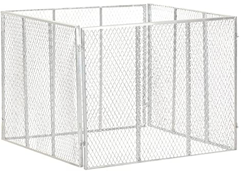 Susany Gartenkomposter Komposter Metallkomposter Drahtkomposter Kompostbehälter Streckmetall Kompost Behälter 100 x 100 x 77 cm (L x B x H) Verzinktes Eisen