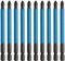10 Pcs 90mm Screwdriver Bit Sets Anti-Slip Cross Magnetic Impact Screw Bits Blue