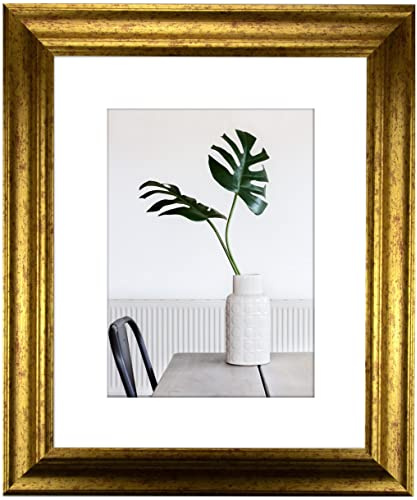 myposterframe Bilderrahmen Echtholz 21 x 29,7 cm DIN A4 Dysnomia – Edler Barockrahmen für Bilder, Photos & Gemälde – Hoch- & Querformat möglich – Gold Antik