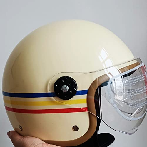 Jet-Helm · Motorrad-Helm Roller-Helm Scooter-Helm Moped Mofa-Helm 3/4 Unisex Retro Open Face Motorradhelme ECE-Zulassung für Kreuzer Straße Roller Moped