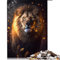 für Erwachsene 1000 Teile Puzzle Leuchtender Löwe Puzzles Papppuzzles Lernspiel Herausforderung Spielzeug (Größe 26x38cm)
