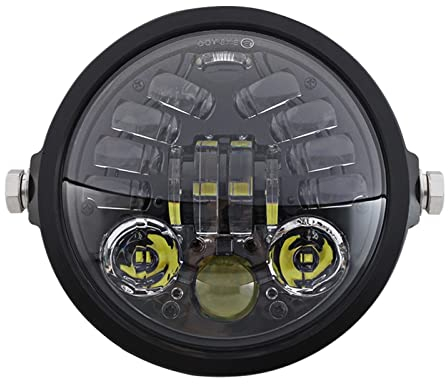 DIOTTI Motorrad Scheinwerfer Halterung Rohr Schelle 5-3/4 Runder Scheinwerfer Für Harley Dyna Sportster 1200 883 Teile Blinkerleuchte Motorrad 5,75 Scheinwerfer-Zierring