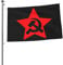 Flagge mit kommunistischem Hammer, Sichel und Stern, 6 x 9 m, doppelseitig außen, großes Banner, Hausflagge, Hof-Außendekoration