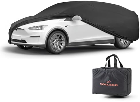 Walser Abdeckung Auto Indoor Stretch, Autoabdeckung, staubdichte Autogarage, Autoplane Winter, Autogarage Winter, Abdeckung für Auto, Abdeckplane Kombi Größe 6 schwarz