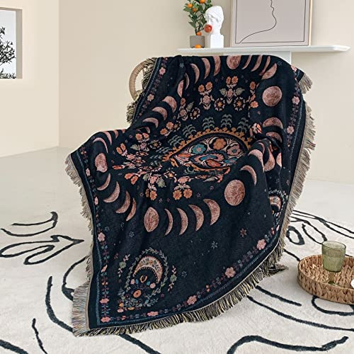 Gestrickte Outdoor Decke Mit Quaste Geometrie Boho Kariert Kuscheldecke Ethno Stil Böhmen Baumwolldecke Strickdecke Picknickdecke Stranddecke Überwurf Couchdecke Dekorative Für Sofa Bett 130x160 cm
