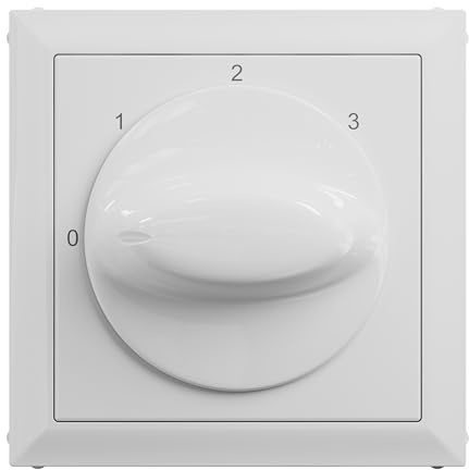 LEGRAND, SEANO Abdeckung für 3-Stufenschalter mit Nullstellung (0, 1, 2, 3), drei verschiedene Betriebsmodi, Farbe: Ultraweiß, 765132
