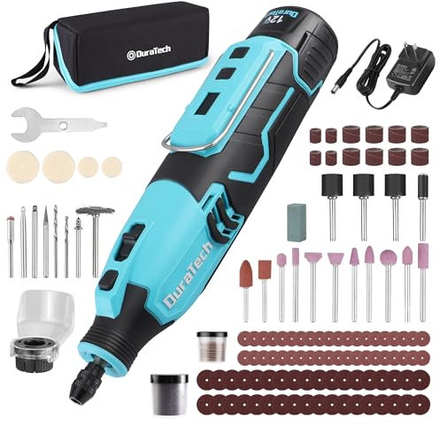 DURATECH 12V Cordless Rotary Tool Kit with 118PCS Accessories
