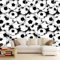 Papier Peint Intissé Du Foot Simple, 3D Panoramique Papier Peint Blanc Noir pour Salon Chambre Décoration Murale Poster, Tableaux Muraux 400 x 280 cm pour Adolescents et Enfants