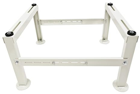 OXBZKMY Mini Split Stand for 9000-60000 BTU Ductless Air Conditioners Heat Pumps, Heavy Duty Mini Split Stand Ground Mount, Outdoor Split Machine Units Vibration Absorber, Adjustable (9000-60000BTU)