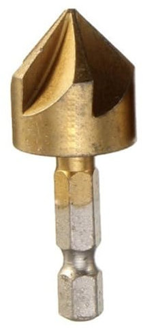 1pc Senker Bohrer 5 Flöte 90 Grad Senker Bohrer Holz Anfasen Cutter Fase for Holz Anfasen Werkzeug 6-19mm(19mm)