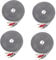 ULTECHNOVO 4pcs Audio Cable Audio Splitter Record Player Lead Short Extension Cord Stands Power Cord USB Aux Extension Cable Turntable Wire Speakers Amplifier Cable Grey Copper Clad Aluminum
