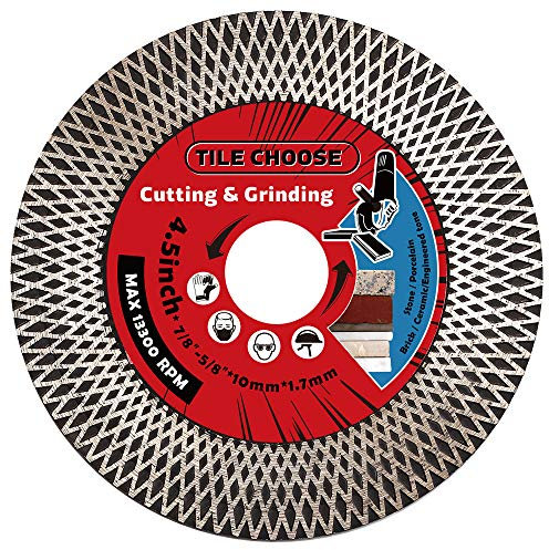 Solidure 115mm Super Tile Blade Turbo Porcelain Diamond Cutting Disc Cutting and Grinding for Ceramic Porcelain TIles