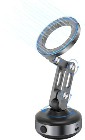 WODHMIEY Soporte magnético para móvil con Ventosa eléctrica, Soporte de succión al vacío 360°, Soporte Coche Manos Libres Pared baño Cocina, móvil Universal grabación