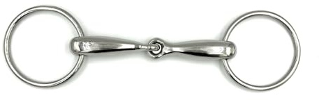 ES0110 Wassertrense Hohl Einfach Gebrochen Edelstahl 65/18mm, 12.5 cm | Equine Smile Ringtrense Leicht Hohlgewebt Gebiss Pferd Pony Maulschonend Reitsport Trensengebiss Ausbildungsgebiss Dick