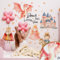 WandSticker4U®- Edeles Wandtattoo PRINZESSIN & PRINZ mit goldenen Konturen (73x52 cm) I Wandsticker Kinderzimmer Mädchen Drache Schloss I Wanddeko Babyzimmer Spruch Aufkleber