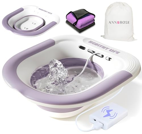 Sitzbadewanne, Sitzbadewanne, Sitzbad nach der Geburt, elektrisches Sitzbad für Hämorrhoiden, Heimgebrauch, tragbar für einfache Lagerung, Unisex-Sitzbadewanne für Toilette, zusammenklappbare