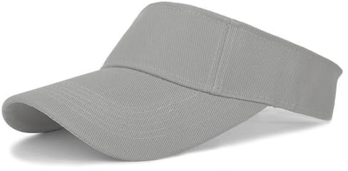 Barnhatt med visir för barn, UV-skydd, för 4 – 10 år, för flickor och pojkar, UPF 50+ sommarhatt, golfmössa, tennismössa, sportmössa, löpningsmössa, strand, andningsbar visir och, Grå, one size