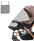 JUKOTA Universal Insektenschutz,Mückennetz für Kinderwagen und Buggy/Premium QUALITÄT: idealer Schutz vor Wespen & Stechmücken Dank feinem Netzgewebe,Reißfest & waschbar,Mit Gummiband,Mit Tasche