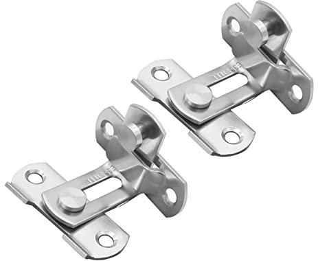 EXHUMKY 2Pezzi Chiavistello Porta Acciaio Inossidabile Serrature Sicure Facile Installazione per Porte Garage e Fienili Design Resistente e