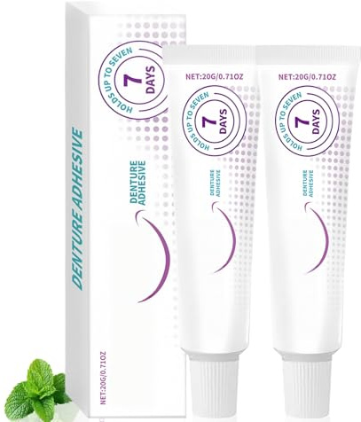 2 * 20G Thermoplastic Denture Adhesive,Secure Denture & Tooth Repair Kit,Long-Lasting Moisturizing Dental Glue for Teeth,Improves Dentu/re Fit,Non-G/lue Reline Formula,Dental Gl/ue Teeth Repair