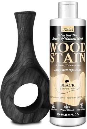 Holzbeize Wasserbasis Schwarz, 250ml für Türen, Fenster