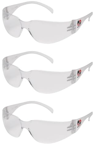 BATIFIX Schutzbrille Basic aus Polycarbonat EN166, UV-400 | klare Sicherheitsbrille kratzfest & schlagfest mit Anti-Fog, Anti-Scratch Arbeitsbrille für Industrie, Labor & Handwerk