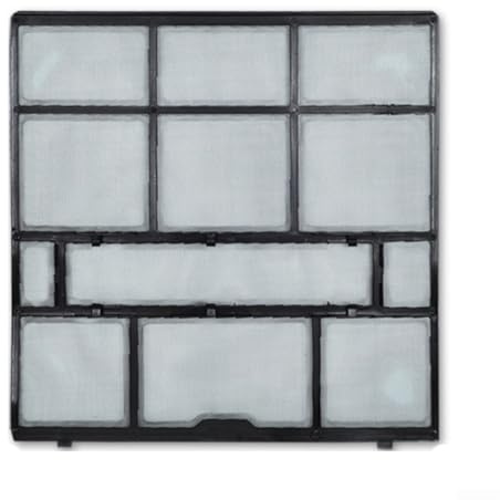 Hosrivae Wandmontierter AC-Filter, Staubschutz-Kunststoffnetz, schwarz, 29,2 x 29,2 cm, schnell einsetzbarer Luftfilter-Ersatz für Innen-Klimaanlage (1)