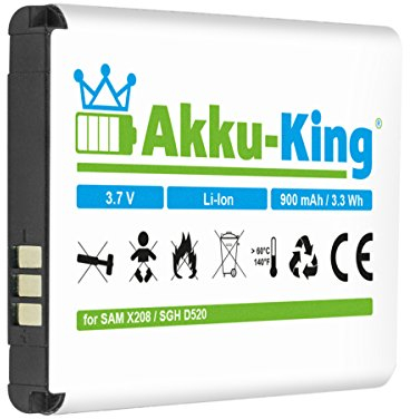 Akku-King Akku kompatibel mit Samsung BST3108BE Li-Ion - für SGH-D520 C520 C3750 D520 D720 E420 E500 E900 E1080W E1190 M150