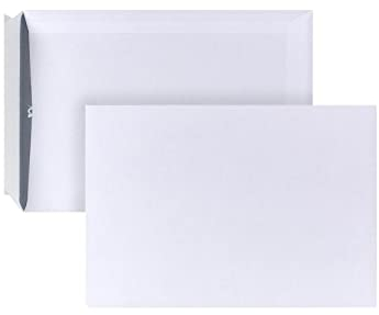 POSTHORN Versandtasche C5 (500 Stück), haftklebende Versandtaschen ohne Fenster, weiße Versandtaschen mit grauem Innendruck für Sichtschutz, 229 x 162 mm, 90g/m²
