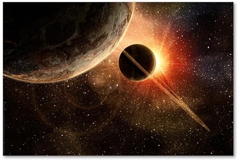 Postereck - 0268 - Pianeti, spazio astronomia universo orbita - Decorazione da Parete, Stampa Artistica, Idea Regalo, Stampa Fotografica - Poster - 4:3-40,0 cm x 30,0 cm