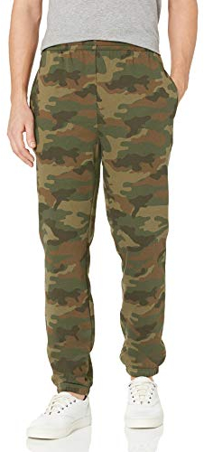 Amazon Essentials Pantaloni della Tuta Felpati Stretti alle Caviglie (Disponibile nelle Taglie Big & Tall) Uomo, Verde Mimetica, XXL